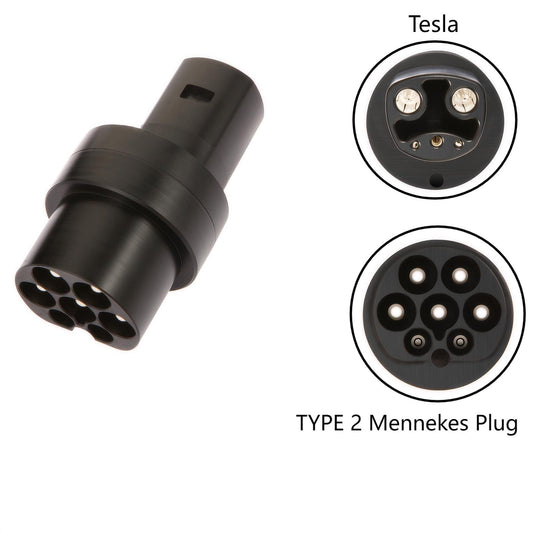 TeleEV TYPE 2 Mennekes to Tesla charger adapter |DC|500V|200A
